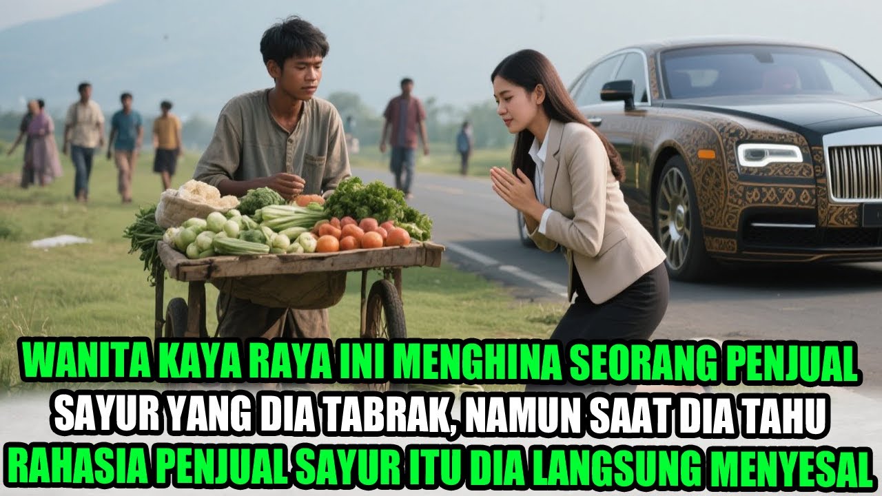 VIRAL !! WANITA KAYA SOMBONG HINA PENJUAL SAYUR YANG DI TABRAK, NAMUN SAAT TAU DIA LANGSUNG MENYESAL