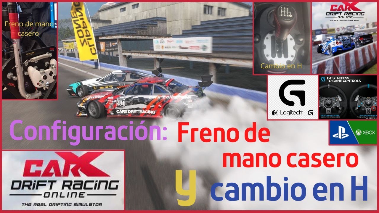 Configuración freno de mano casero + cambio en H: CarX Drift Racing Online Ps4/Xbox, Vola Logitech.