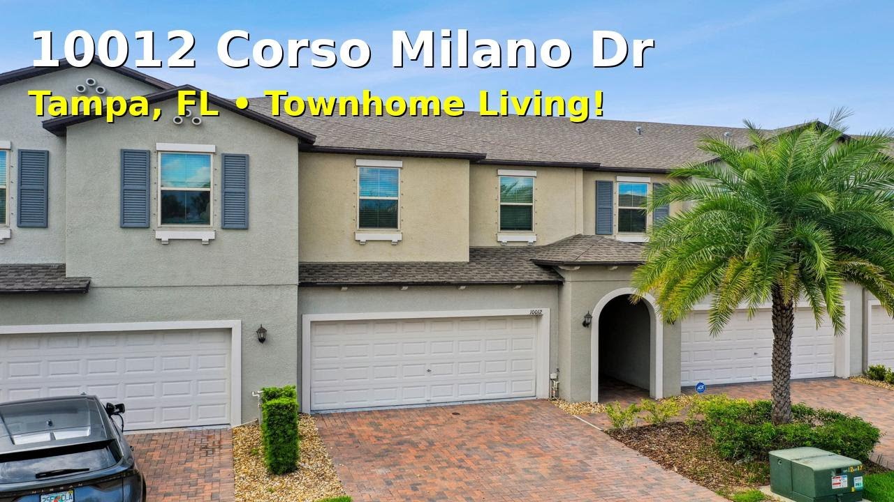 Stylish Townhome in Tampa, FL | 3BD/2.5BA | 10012 Corso Milano Drive Tour