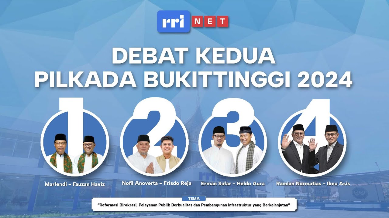 DEBAT PUBLIK KEDUA PASANGAN CALON WALIKOTA DAN WAKIL WALIKOTA BUKITTINGGI TAHUN 2024