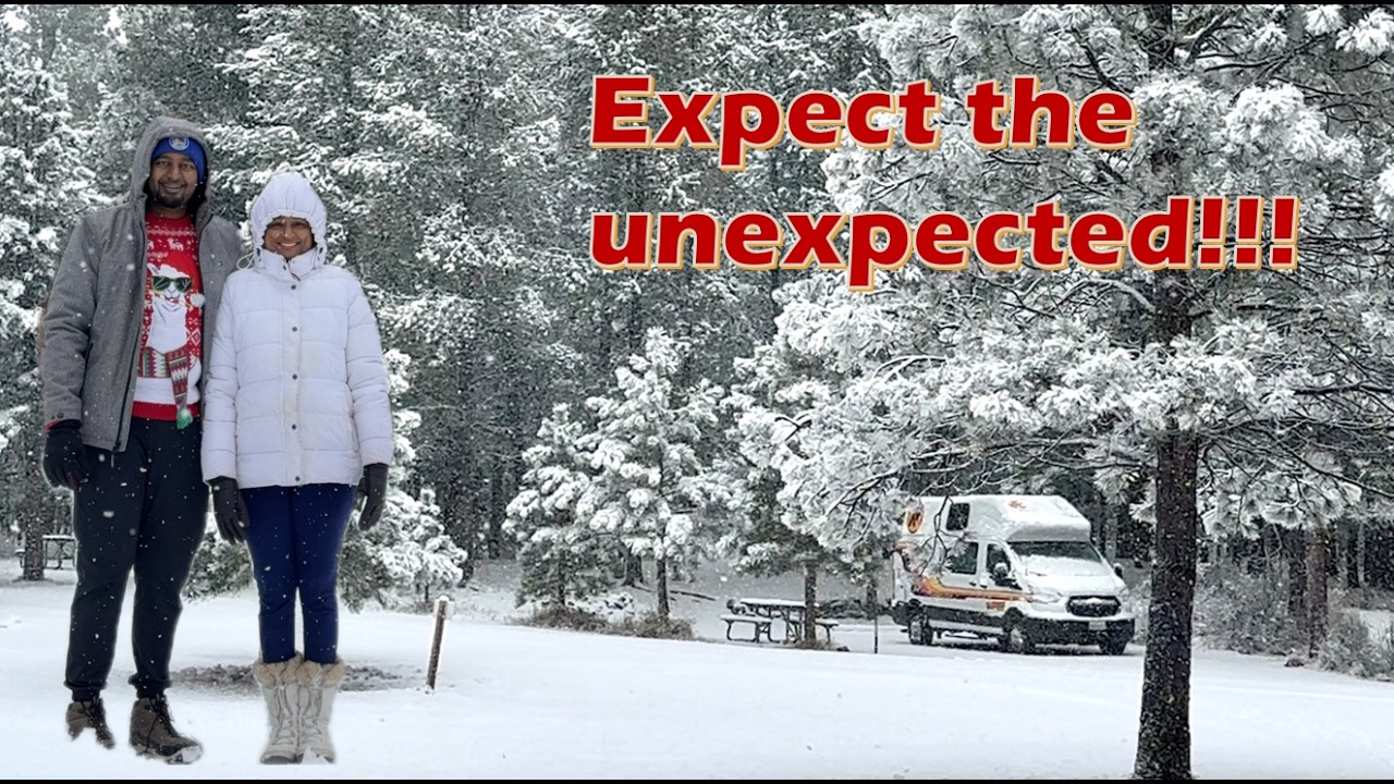 CAMPGROUND CLOSED... 🛑 THEN IT SNOWED. ❄️#WinterCamping #SnowStorm #WaltonLake #Oregon