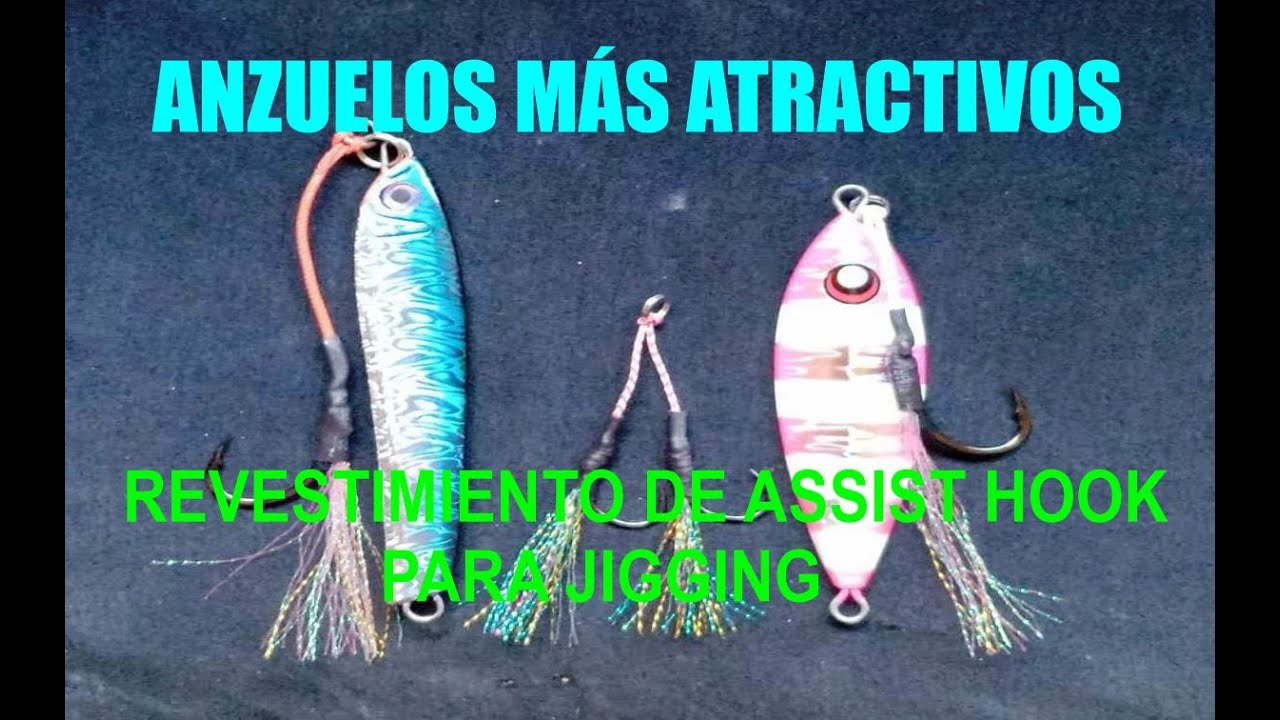 MONTAJE DEL REVESTIMIENTO DE ANZUELOS PARA JIGGING - ASSIST HOOK HACIÉNDOLOS MÁS ATRACTIVOS#nudos