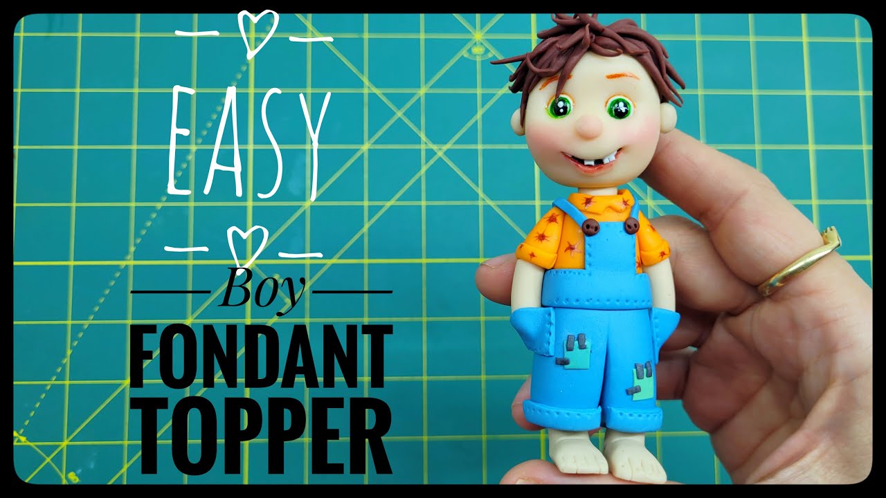 fondant boy cake topper tutorial:fondant boy cake topper:fondant boy tutorial:boys day.