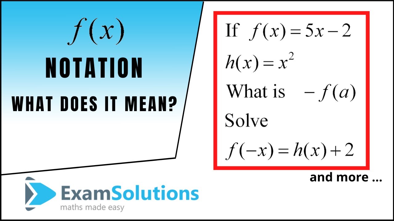 Обозначение функций — как оно используется | ExamSolutions
