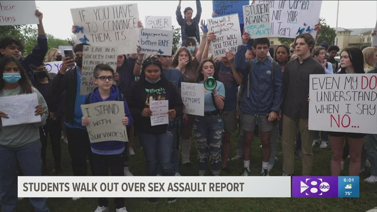 'Enough is enough': Denton Guyer students walk out in protest after report of sexual assault