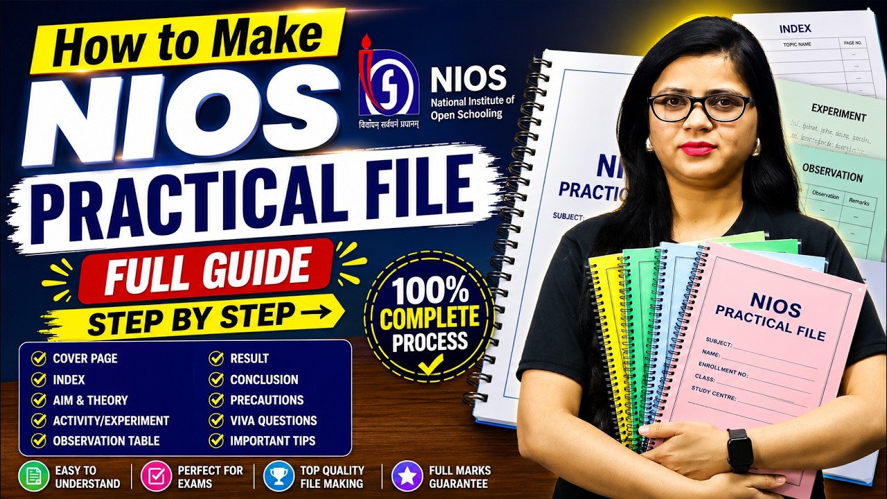 How to Make NIOS Practical File | Full Practical File Making Process 2026 |