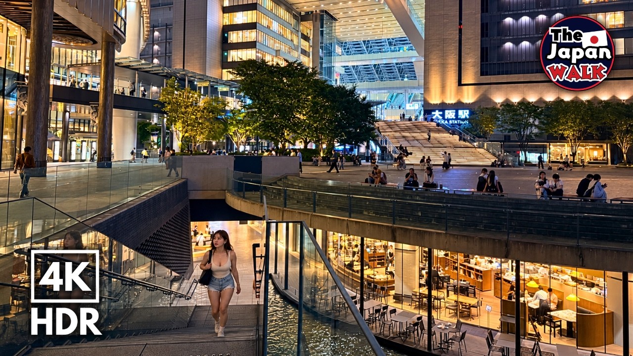 Osaka at Night &ndash; Walking Around Osaka Station | Japan | 4K HDR