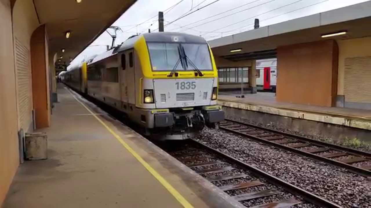 NMBS/SNCB Class 18 (HLE 18)no. 1835 arriving at Brussel Noord Station on 22/6/15