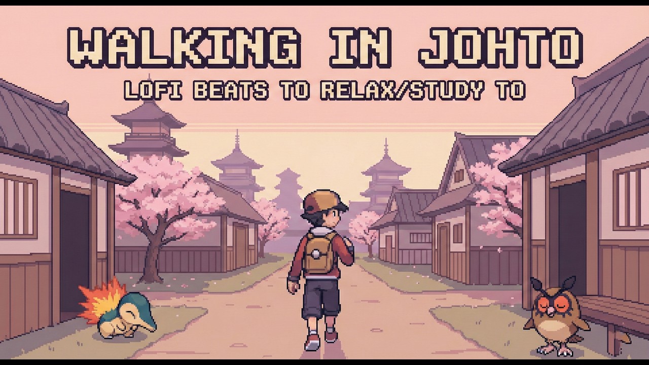 Walking through Johto | Pokémon 30th Anniversary Lofi