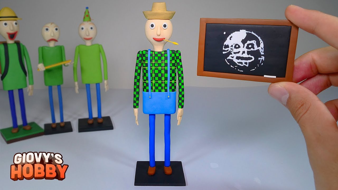 Farmer Baldi + New Character ➤ Polymer clay Tutorial ★ Baldi's Basics New Update