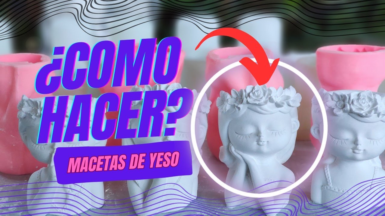 Cómo HACER y desmoldar macetas yeso? Moldes de niñas