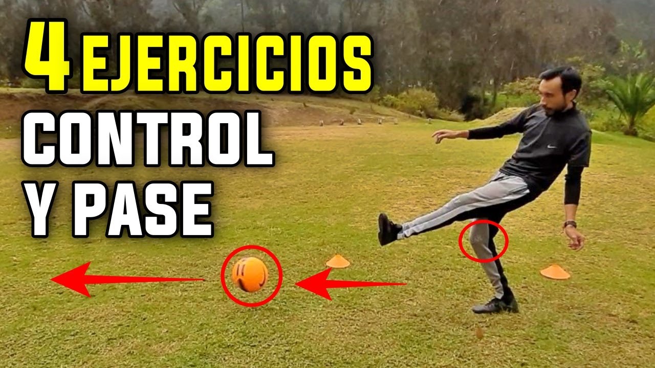 ️⚽️ Como CONTROLAR Y DAR UN PASE en un PARTIDO DE FUTBOL - 4 Ejercicios para Mejorar Control y Pase