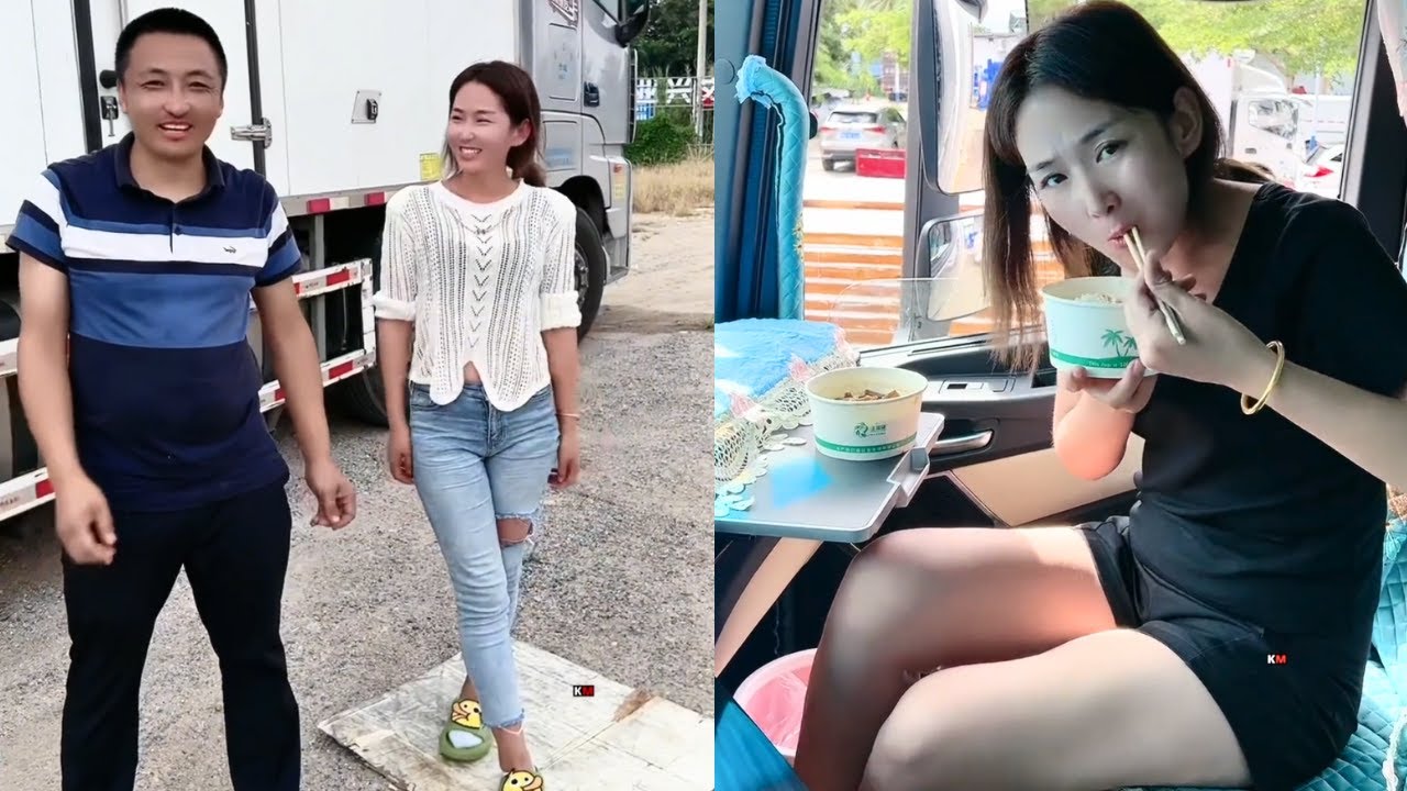 Fatigued Life of Beautiful Female Truck Driver Quanmei