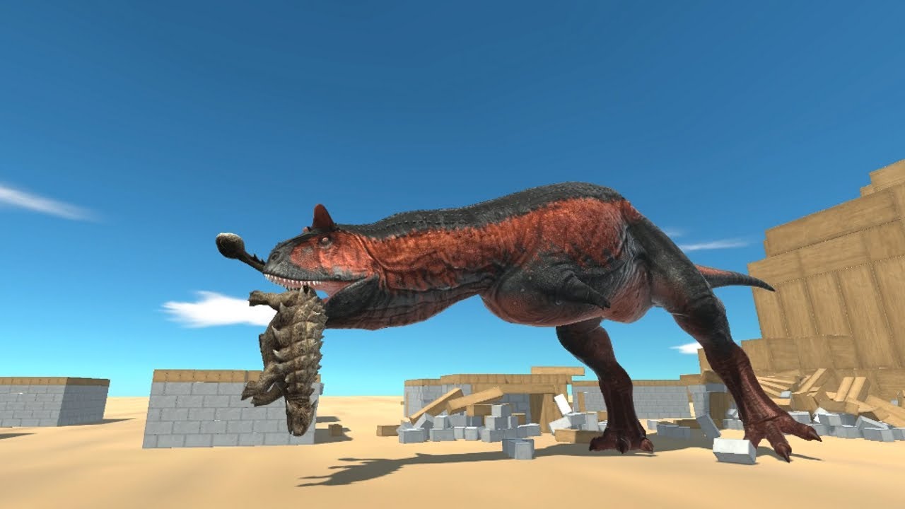 Titan CARNOTAURUS in Village vs ALL UNITS Animal Revolt Battle Simulator
