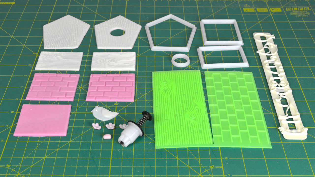 How to Make a Bird House Cake Topper step by step tutorial - FMM More than a Bird House Cutter