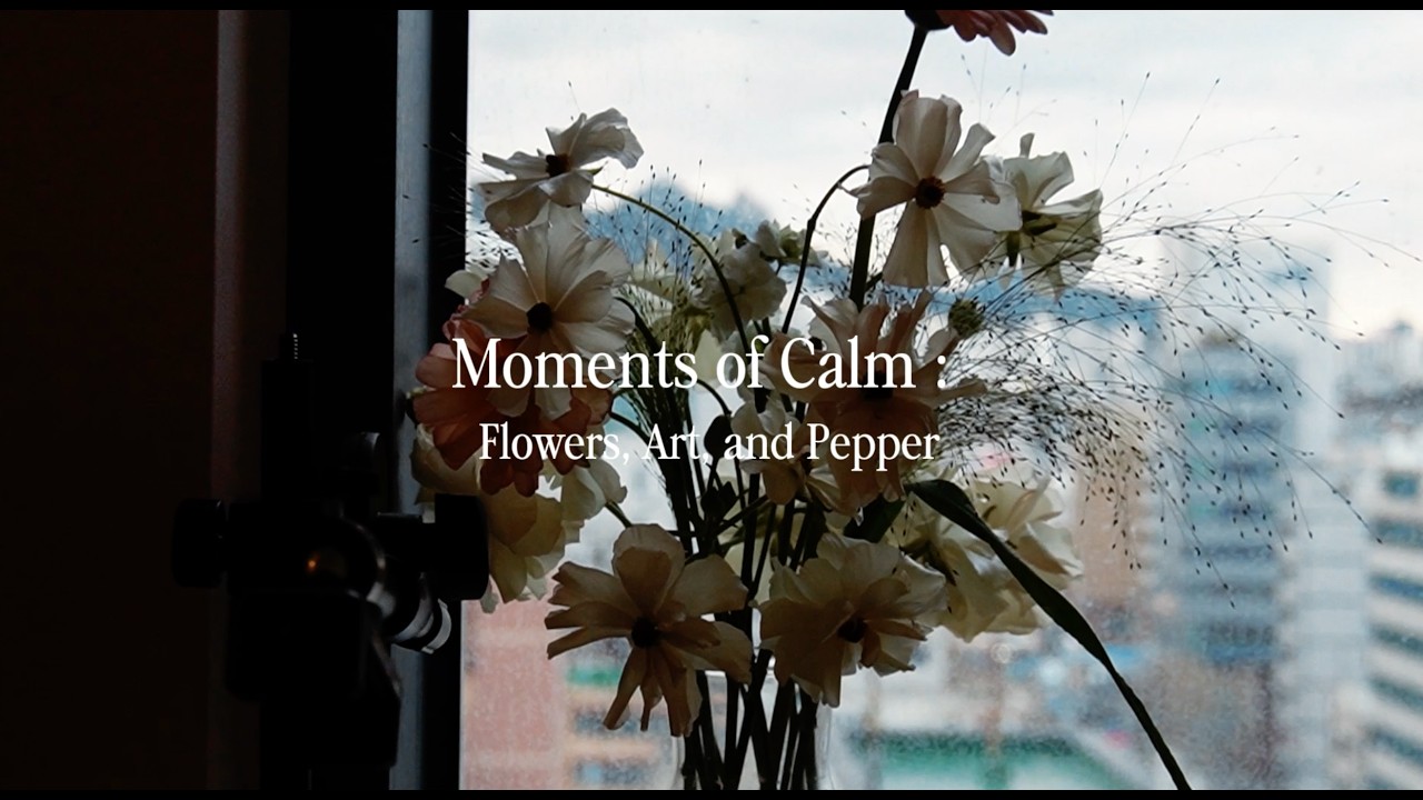 고요한 찰나: 꽃과 예술, 페퍼와 함께 Moments of Calm: Flowers, Art, and Pepper