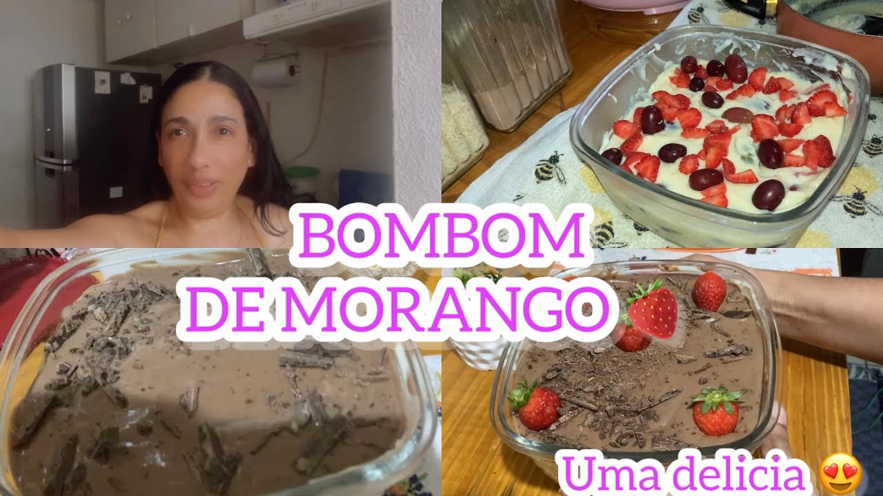 BOMBOM NA TRAVESSA DE MORANGO E UVA