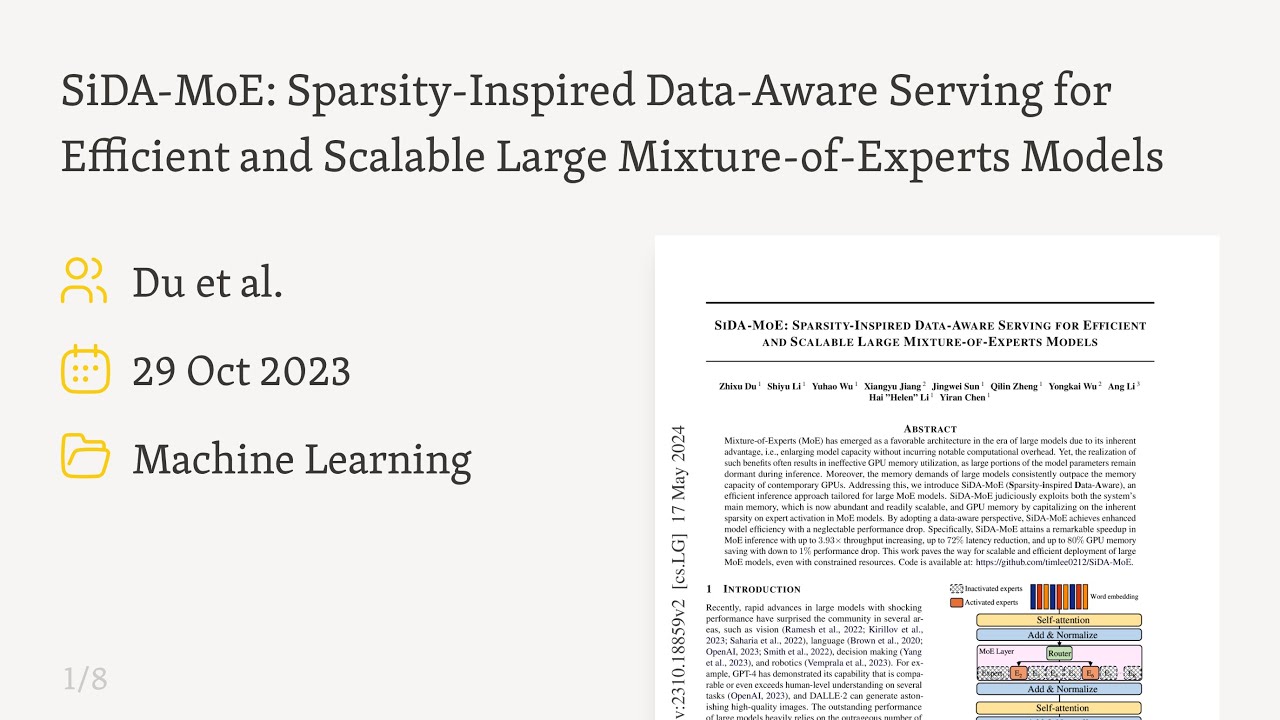 SiDA-MoE: 4x Faster AI Inference on Limited Hardware (2310.18859)