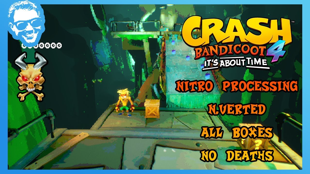 Nitro Processing (N.Verted) — Полное прохождение — Без смертей — Все драгоценные камни — Crash Ba...