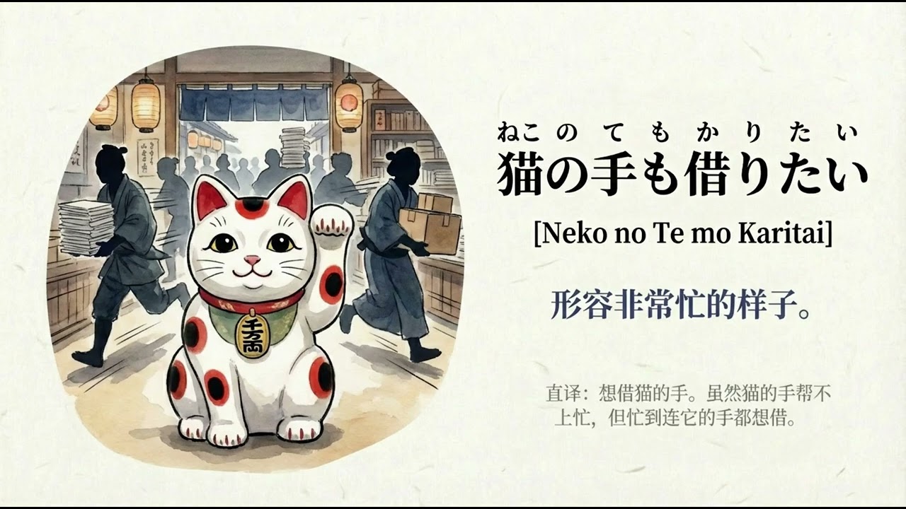 日语: 关于猫常见的比喻 #jlpt #podcast #日语口语 #日语入门 #地道日语 #