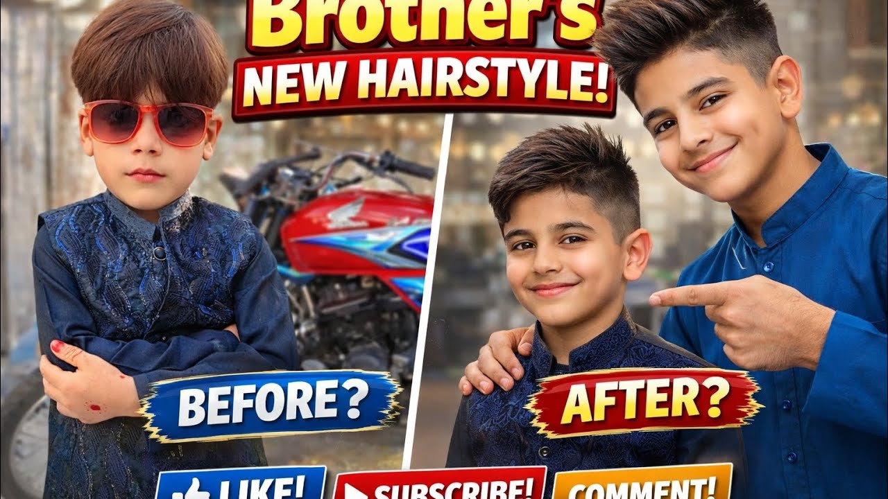 Brother’s Hair Transformation | Full Barber Shop Vlog
