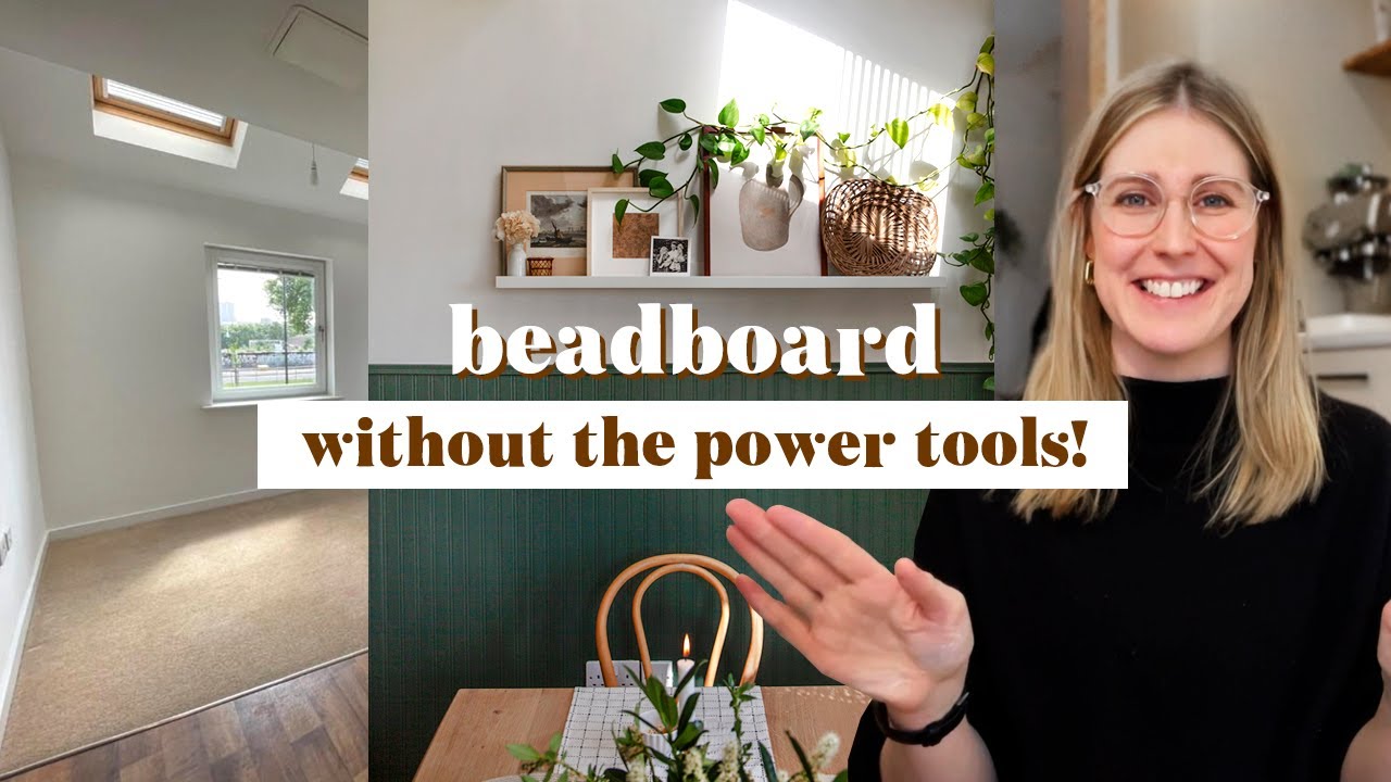 EASY Beadboard Without Power Tools | Dining Room MAKEOVER