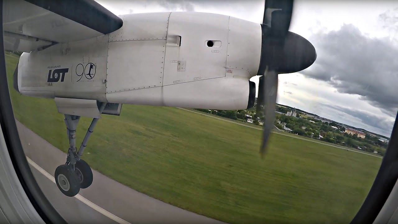 ==✈ Start z Gdańska do Zielonej Góry | PLL LOT | Bombardier Q400 ✈