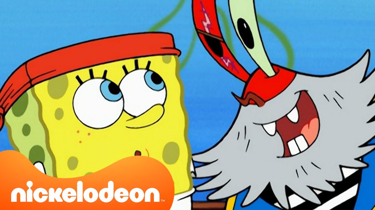 SpongeBob | Ayah Tn. Krabs Adalah Bajak Laut 🏴‍☠️ | Nickelodeon Bahasa