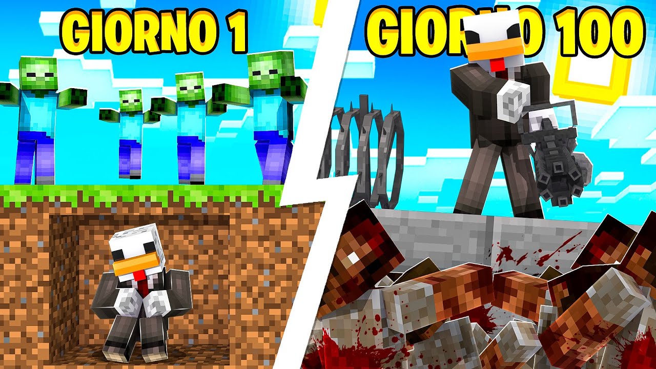 100 GIORNI IN UN'APOCALISSE ZOMBIE SU MINECRAFT