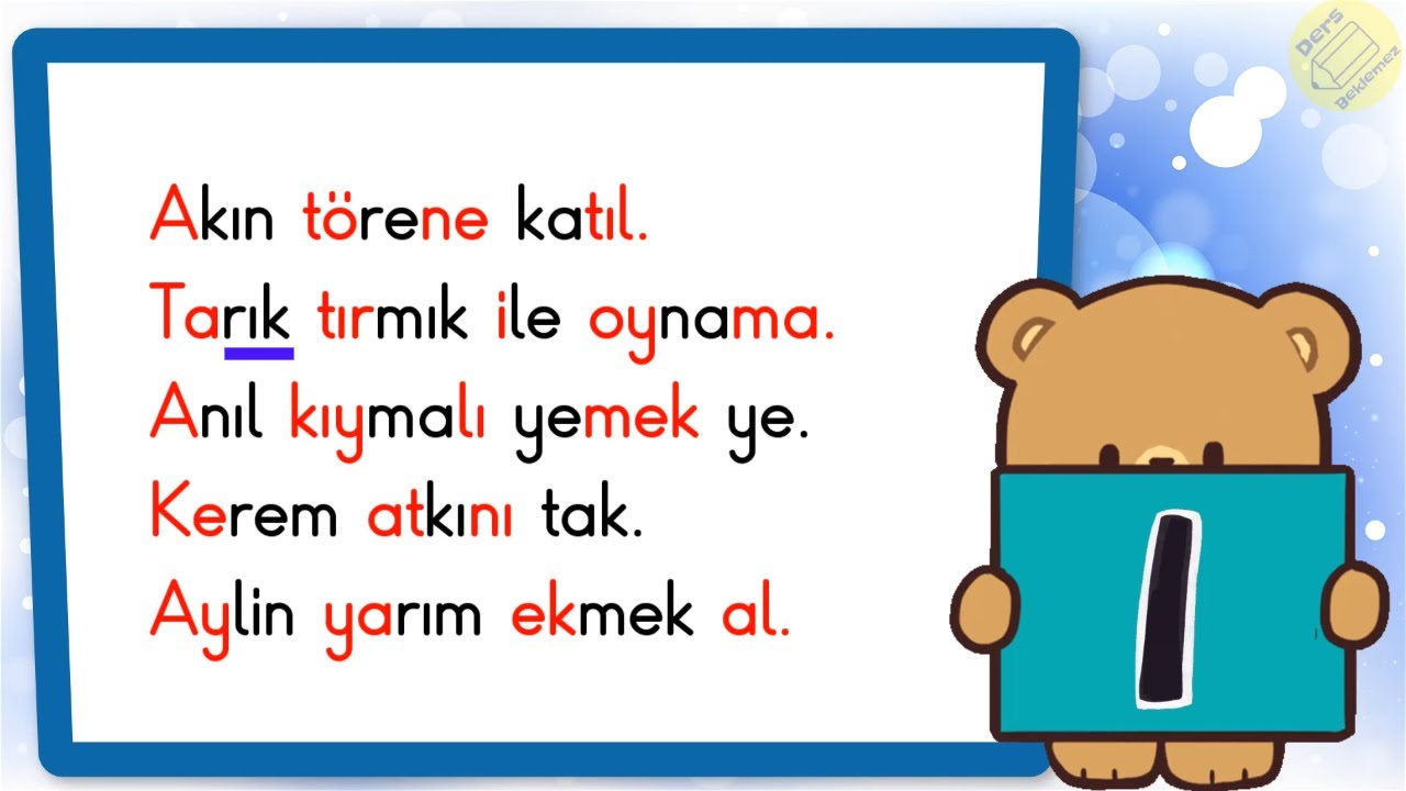 I sesi hece kelime cümle etkinlikleri | I harfi
