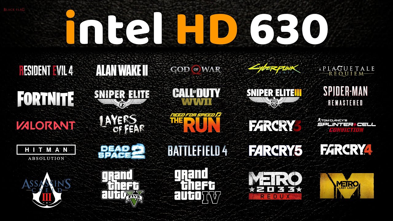 Intel HD Graphics 630 : 30 Games Tested in 2023 | HD 630 Gaming