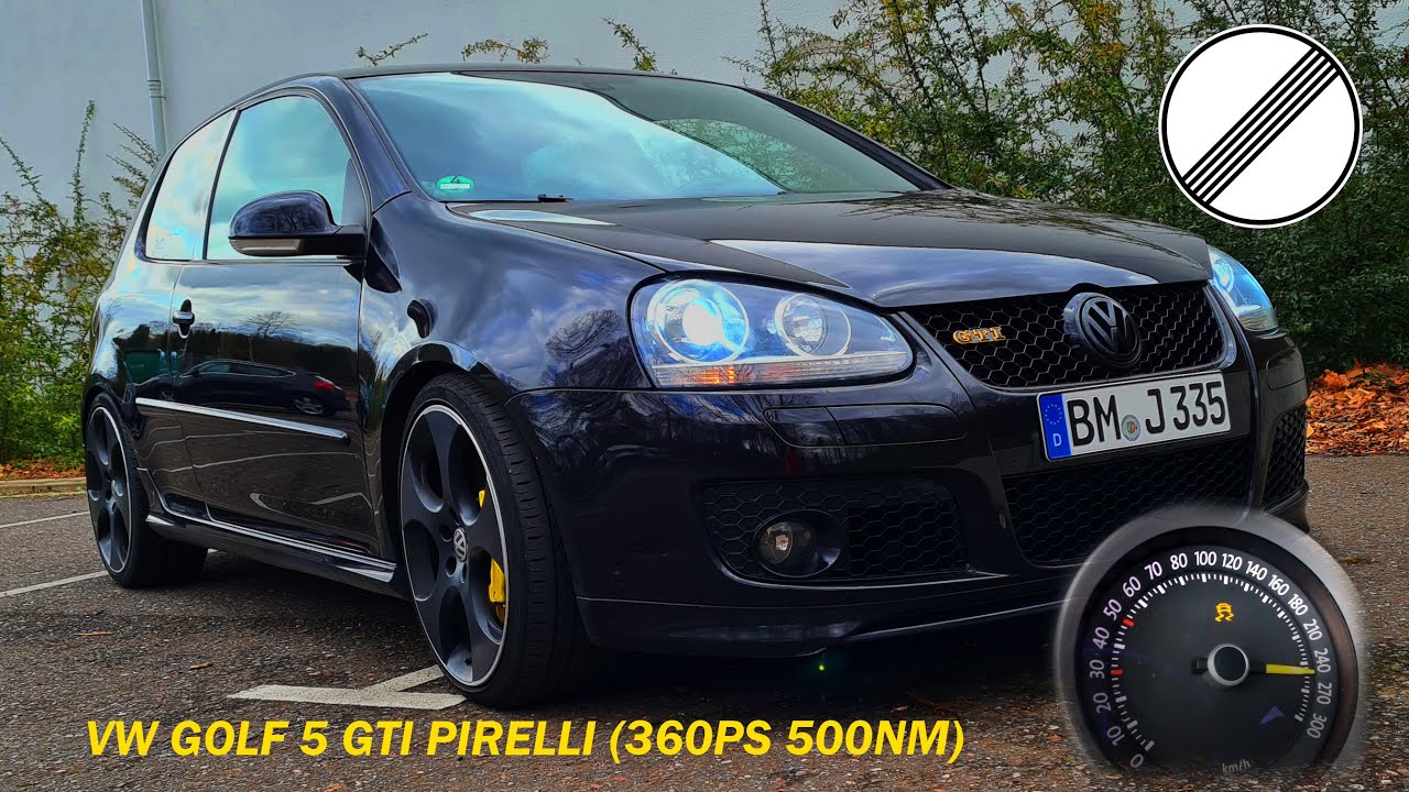 Golf 5 GTI PIRELLI Edition (360PS 500Nm) POV on AUTOBAHN [NO SPEED LIMIT] POPS & BANGS by Cars2Drive