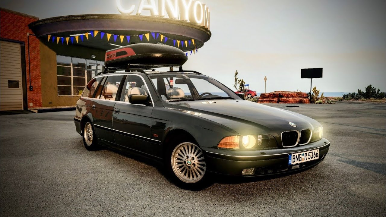 Realistic Drive with BMW 530d in Utah. BeamNG.Drive