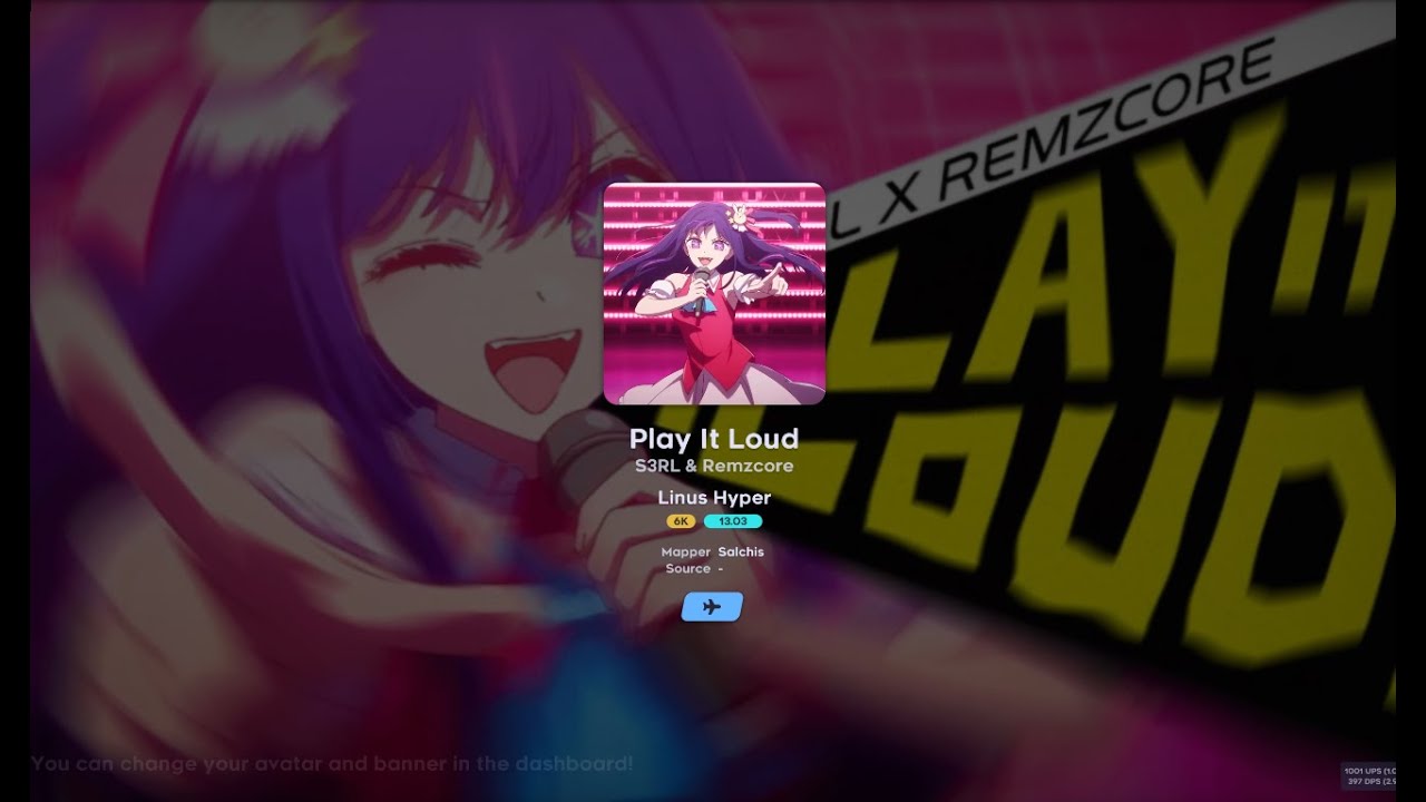 fluXis | "Play It Loud" (Linus Hyper) By S3RL and Remzcore - Map Showcase