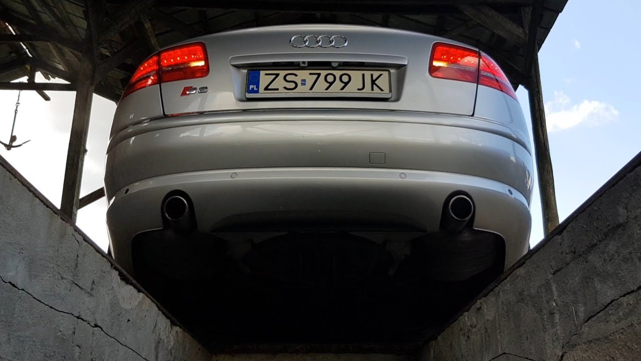 Audi A8 D3 2003r. 4,2B montaż tłumika od S8 cz. 1/3.