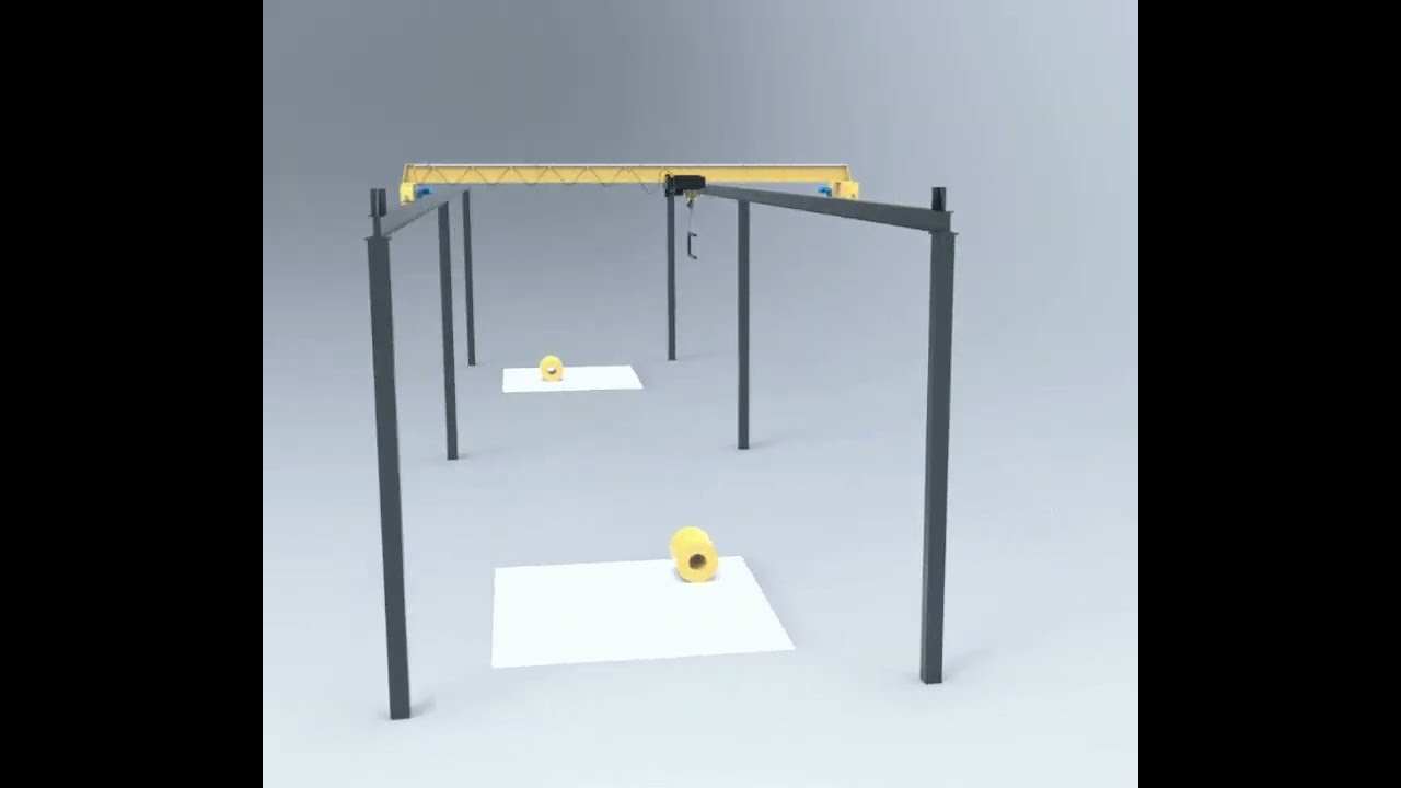Single Girder Top Running Overhead Crane for Sale 1 Ton - 20 Ton, European style Low Headroom Crane