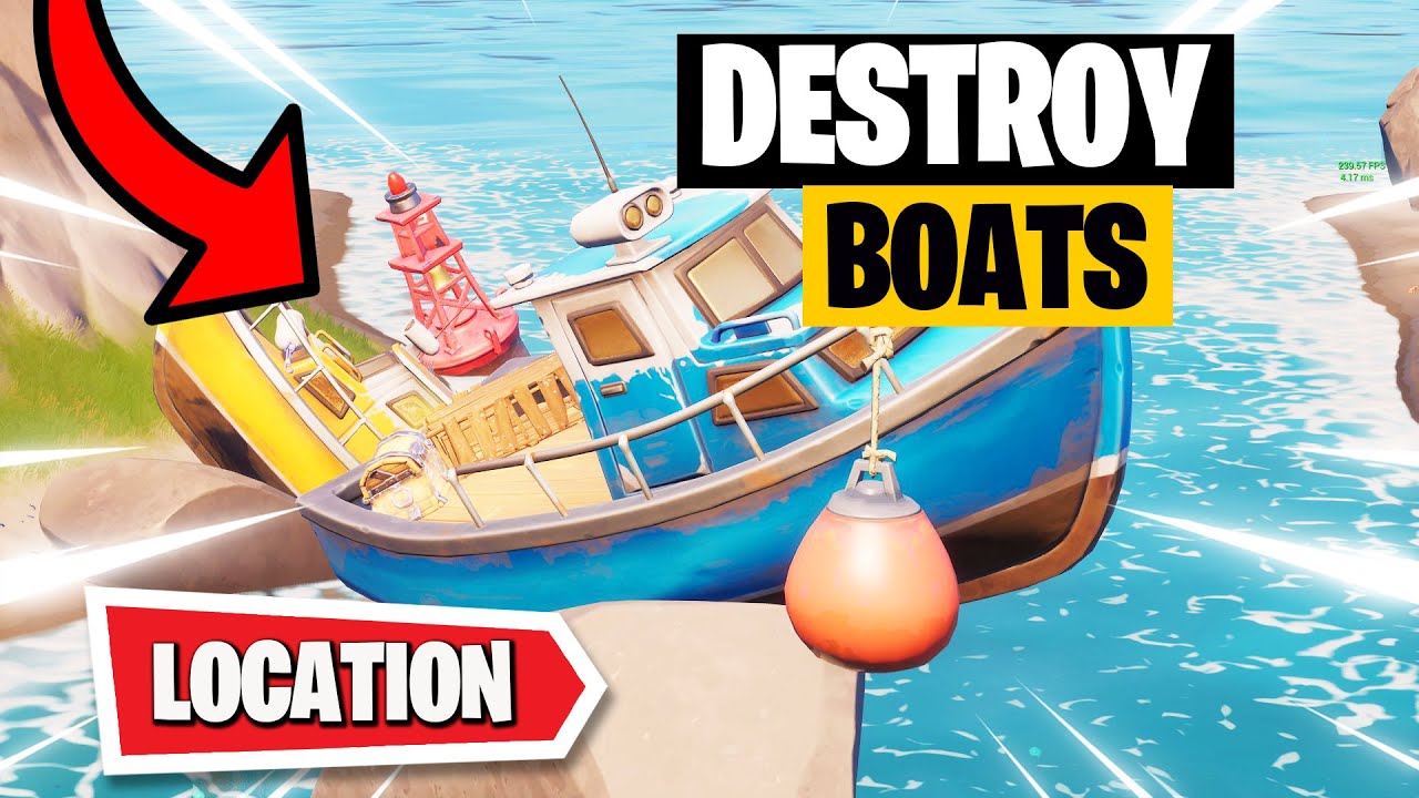 Destroy Boats LOCATION Fortnite Quest Guide week 6