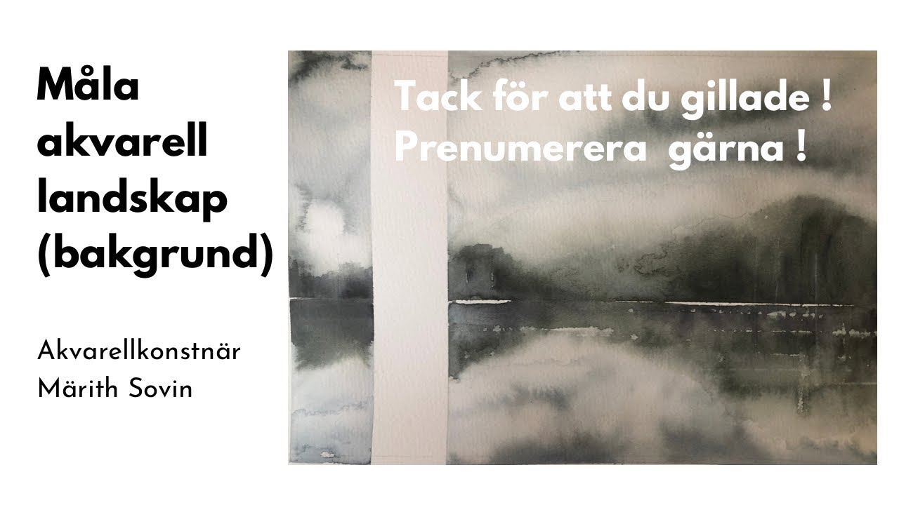 Måla bakgrundslandskapi en akvarell