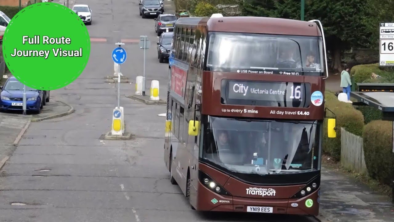 NCT Brown Line 16 Full Route Journey Visual- Rise Park to City, Victoria Centre | YP17UGB 430