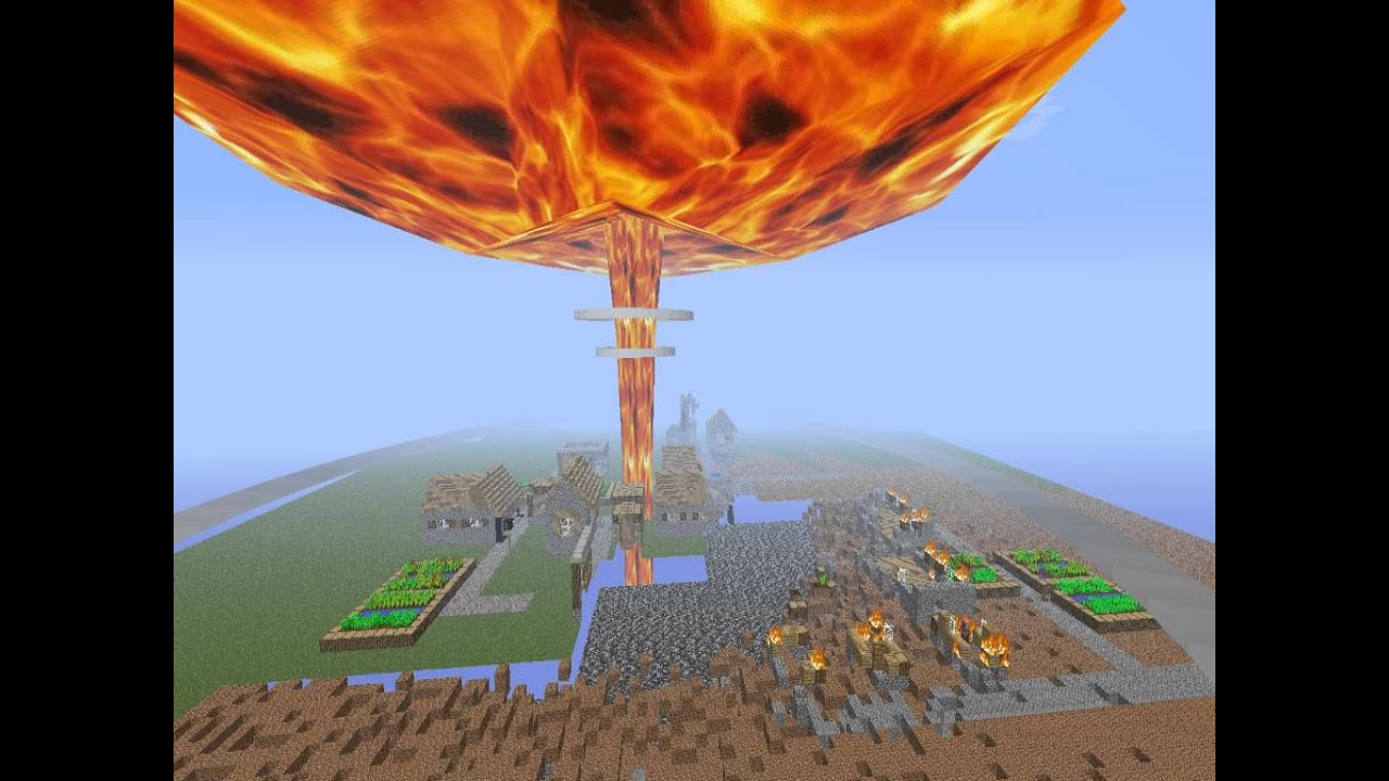 Minecraft Nuking a village