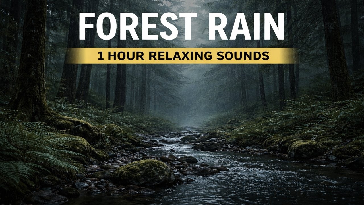 Rain in the Forest 🌧️ 1 Hour of Relaxing Nature Sounds for Sleep & Study
