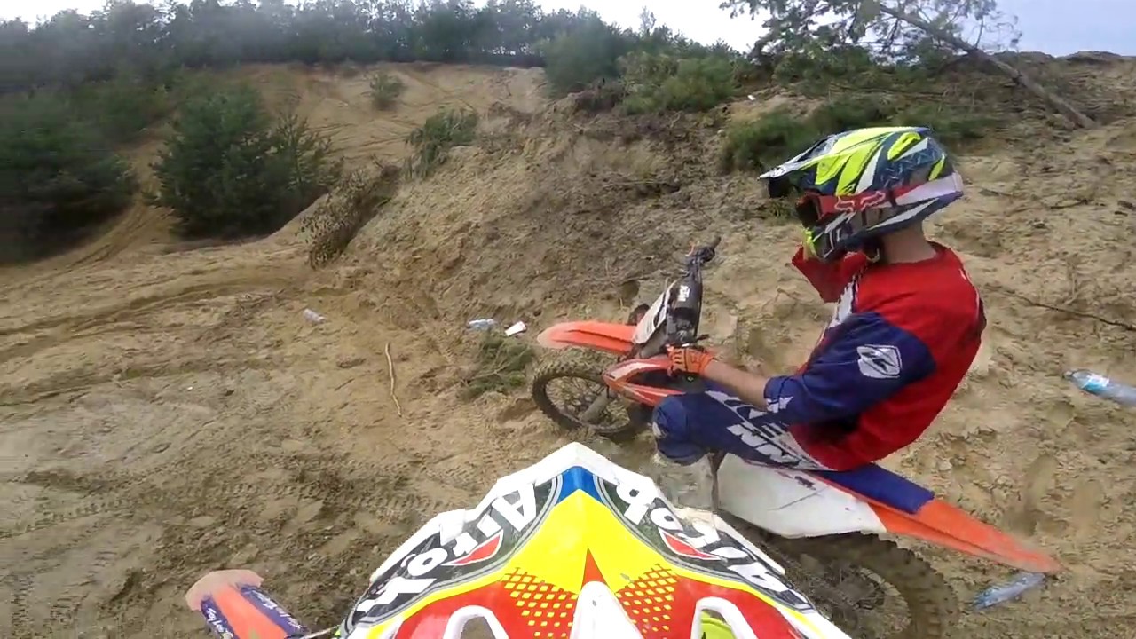 KTM SXF 250 on fire! Sand Pit