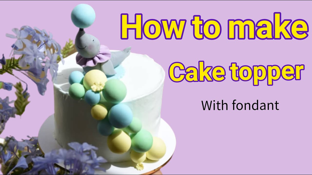 How to make seal 🦭with fondant cake topper 🦭 آموزش تاپر کیک با فوندات 🦭فوک خمیر