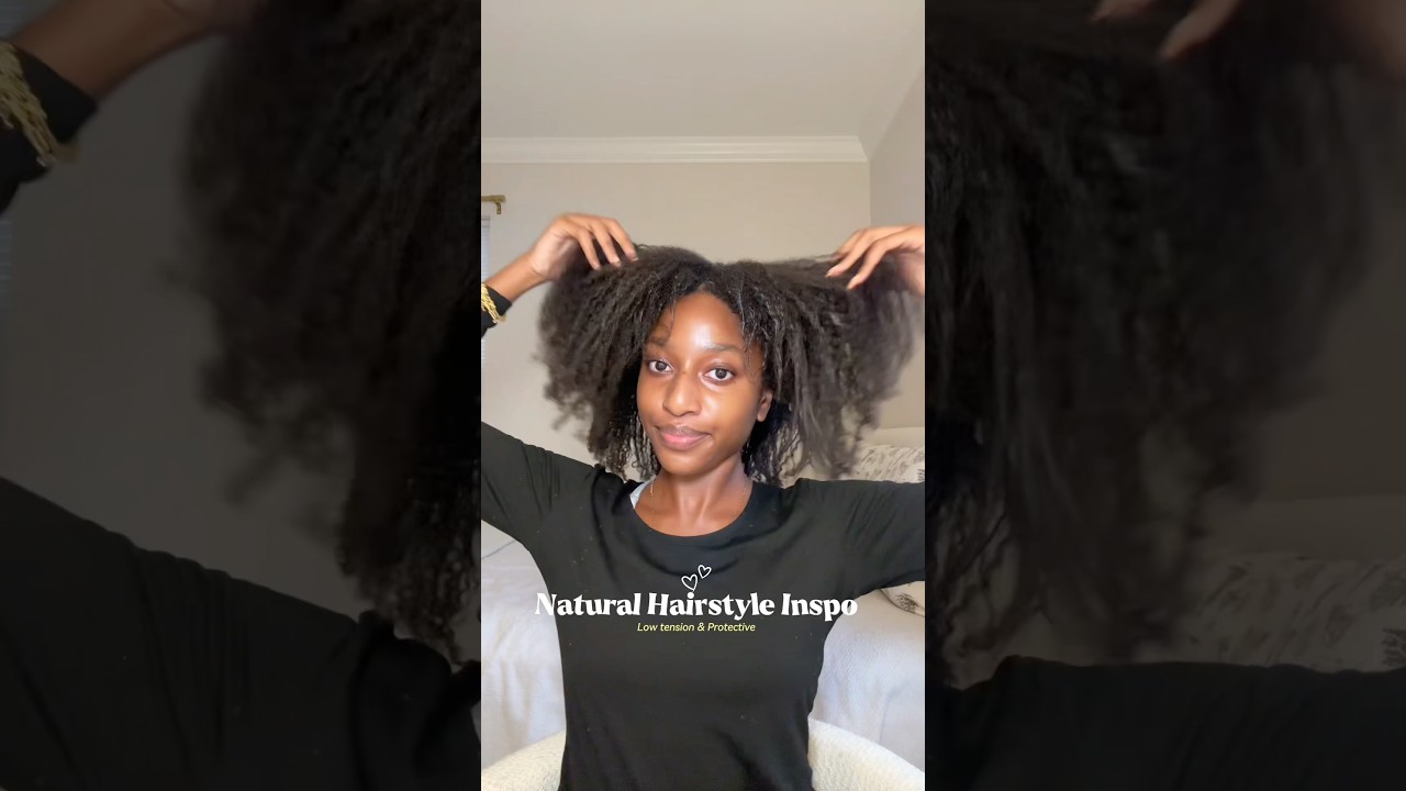 Subscribe for more natural hairstyles💗 #hairstyle #youtubeshorts #tiktok #trending #type4hair