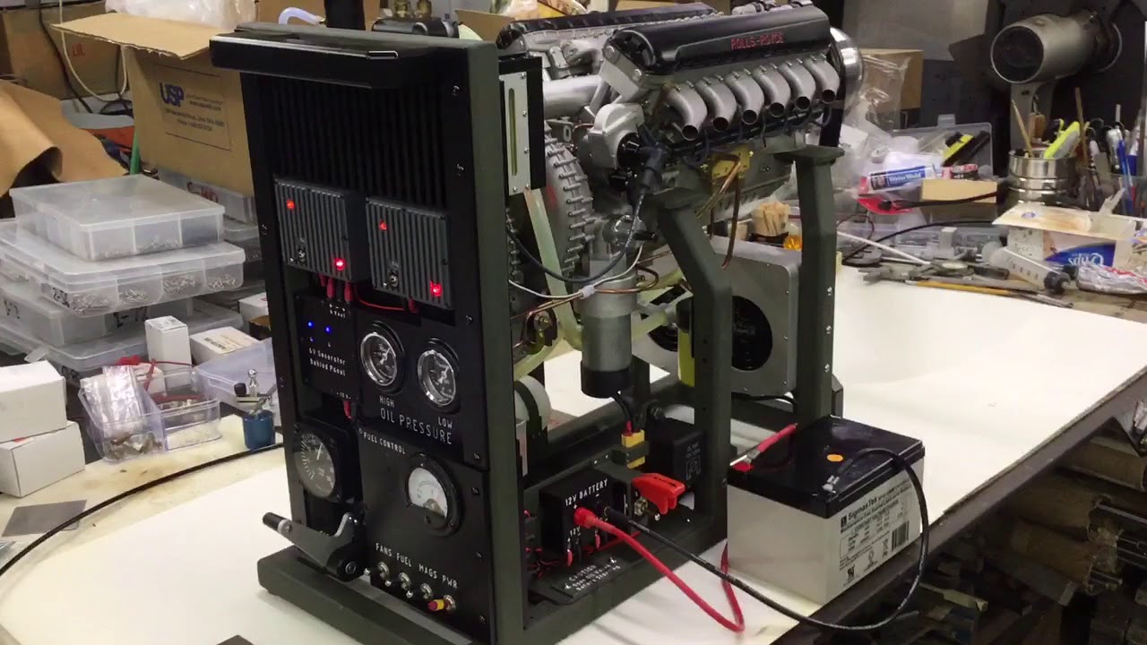First Tuned Run of Terry Mayhugh's Quarter Scale V12 Merlin
