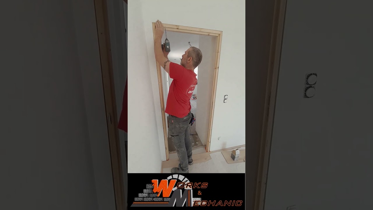 Pose b&acirc;ti de porte ultra rapide #renovation #drywall #diy
