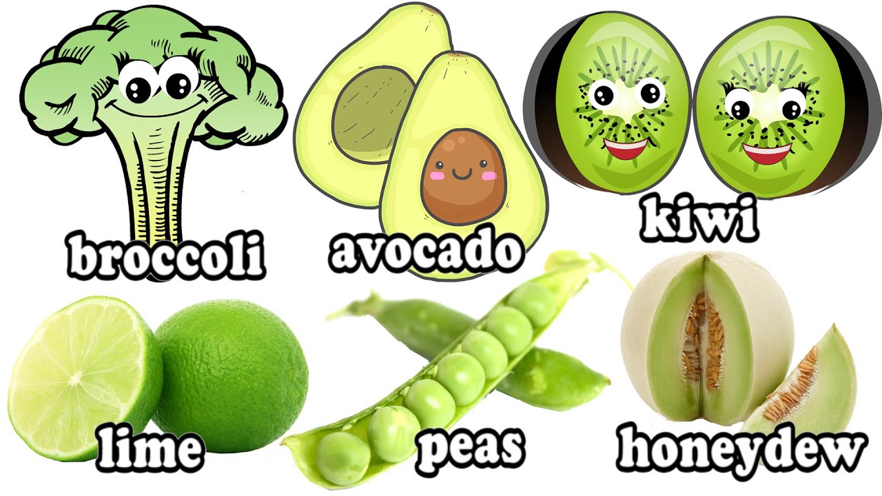 Green Fruits and Vegetables | 綠色的水果和蔬菜