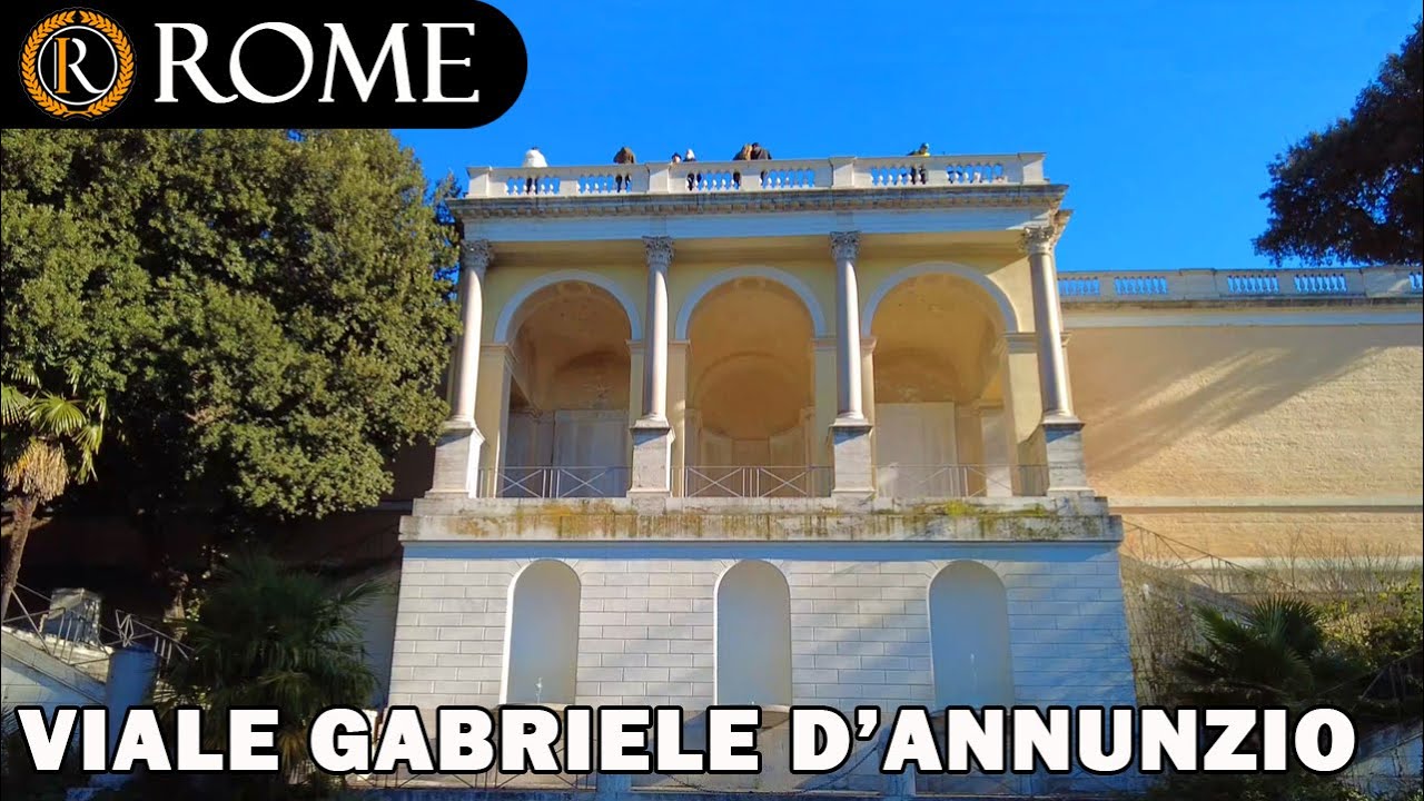 Виртуальный тур по Риму ➧ Viale Gabriele D'Annunzio ➧ с субтитрами (4K/60fps)
