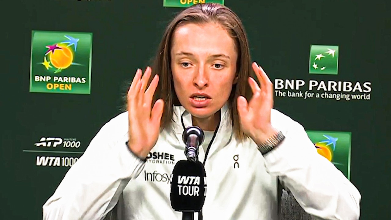 Iga Swiatek on Ankle Injury: I Hit Myself with a Racket | Indian Wells 2026