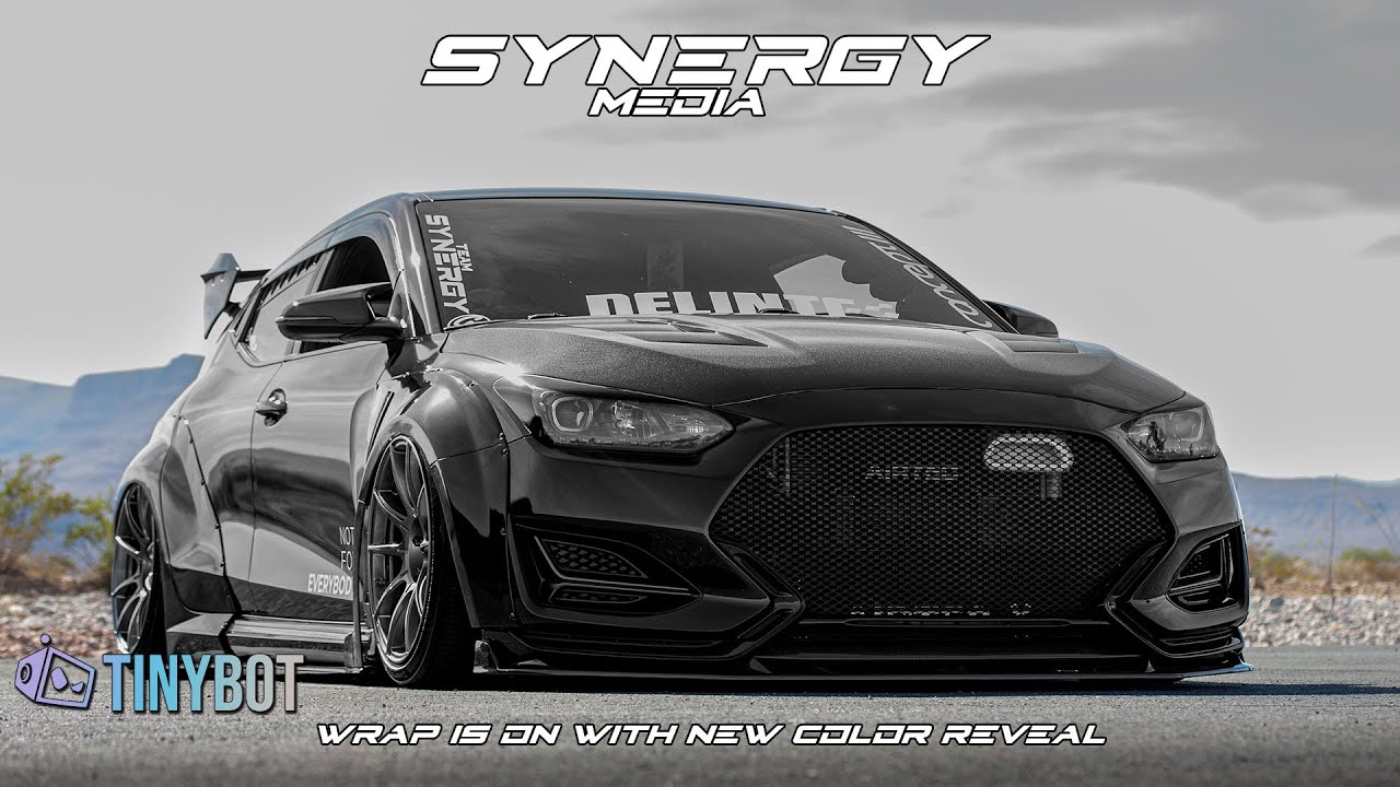 New Wrap On My Widebody Hyundai Veloster N (Tinybot Vinyl Install) Last Min SEMA Touches